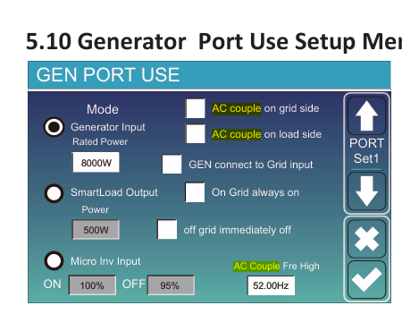 AC Coupling on GEN Port